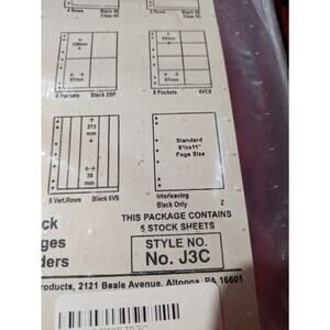 Lot 25: G&K Jumbo Centurion Stock Sheets, Style Nos. J3C Sheets Pack